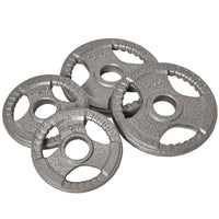 Soozier - Disques de poids 33 lb, ensemble de 4 pour barre d’haltère à trou de 2 po/5 cm-Conception portable pour une utilisation à la maison, au bureau, dans les parcs, le garage 