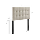 Modway - Lily Rembourré Tête de lit taille jumelle, Colombe-Tête de lit taille jumelle