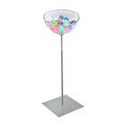 Azar - Présentoir de sol à bol - 12 po - Argent/Transparent-Matériau : Polycarbonate
