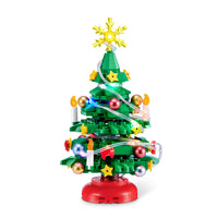 Max Bricks - Sapin de Noël LED Max Premium série, 185 briques-Le sapin de Noël LED MAX Premium Bricks permet aux constructeurs de créer une pièce maîtresse festive et multicolore pour les fêtes, avec des décorations, des bougies et une étoile au sommet