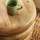 Modway - Ellery Rond empilé Bois Table d’appoint - Naturel-Arrivée entièrement assemblée