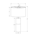 Monarch Specialties - Luminaire - 25 po H Lampe De Table - Béton Noir - Abat-Jour Noir - Contemporain-Attaché à un cordon transparent de 6 pieds, placez cette lampe polyvalente sur n'importe quelle table d'extrémité ou de côté, une table de chevet ou une table de chevet pour une source d'éclairage à la mode