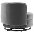 Modway - Relish Performance Velvet Chaise pivotante - Gris noir-Tissu résistant aux taches durable