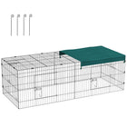 PawHut - Cage pour petits animaux pour poules, lapins, chinchillas 87 po L x 34 po l x 28 po H-Non seulement pour une utilisation intérieure, mais aussi extérieure 