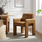 Modway - Daven Cuir végane Fauteuil à manger - Canyon-Système de support interne de sangle