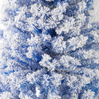 HOMCOM - Arbre de Noël artificiel fin floqué de neige artificielle 6pi-La base est amovible et pliable pour un rangement facile 