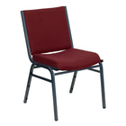 Flash Furniture – Chaise empilable robuste bourgogne à motifs à revêtement Hercules rembourrée de 3 po-Style contemporain