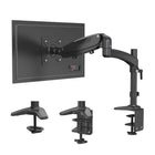 ShoppingAll - Support de moniteur à ressort à gaz simple avec 2 bras pivotants - Noir-Conçu avec un système de ressort à gaz qui permet un mouvement flexible et fluide du portable/moniteur.