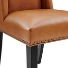Modway - Baron Cuir végane Chaise à manger - Tan-8