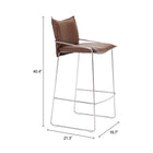 Zuo - Pola Tabouret de bar - Brun-Garantie limitée de 3 ans