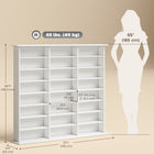 HOMCOM - Armoire de rangement multimédia à 8 niveaux - blanc-Unité élégante servant également de présentoir décoratif pour des objets ou des plantes