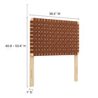 Modway - Sparta Tissage Cuir végane Tête de lit jumelée, Brun naturel-8