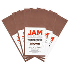 JAM Paper - Papier de soie - Brun - 50 feuilles-Accessoire d'emballage élégant pour les cadeaux, les paniers-cadeaux, la décoration et plus encore!