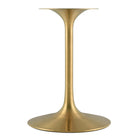 Modway - Lippa Rond de 28 po Bois Table à manger, Or Naturel-Tampon feutre non marquant