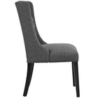 Modway - Baronet Tissu Chaise à manger Ensemble de 4 - Gris-Pieds en caoutchouc massif