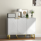 HOMCOM - Buffet 42,1 po L avec rangement - blanc-Le design anti-basculement améliore la sécurité 