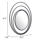 Zuo - Miroir rond Luna - Noir-6