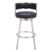 Zuo - Gimsby Tabouret de bar pivotant - Noir-Rembourrage moelleux et confortable