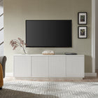 Hudson&Canal - Meuble TV Hanson pour téléviseurs jusqu'à 75" - Blanc-Caractéristiques assemblage facile