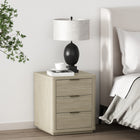 Manhattan Comfort - Table de nuit moderne Evelyn 20" à 3 tiroirs - Naturel-Comprend 3 tiroirs à extension totale