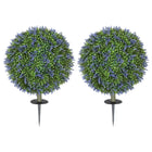 HOMCOM - Plantes artificielles lavande synthétique, protection UV - violet - lot de 2-Ensemble de deux pièces qui embellit la décoration avec des arbres de lavande réalistes 