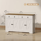 HOMCOM - Buffet 47,6 po L avec rangement - blanc-Convient à la salle à manger, la cuisine, le salon ou d'autres espaces restreints nécessitant un peu plus de rangement 