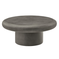 Modway - Argos Intérieur - Terrasse extérieure Rond de béton Table basse - Gris-Table basse ronde de 34 pouces
