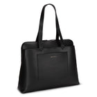 Nextech - Fourre-tout d'affaires pour femmes avec compartiment pour ordinateur portable de 15,6 pouces -  Noir-Design élégant et professionnel en cuir synthétique résistant à l'eau
