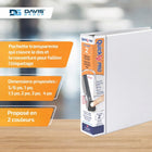Reliure de présentation robustes QuickFit PRO de 1 po à verrouillage sans interstice Pin-Lock – 2 po – Format lettre – Blanc-2 pochettes transparentes à l’intérieur