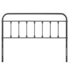 Modway - Sage Métal Tête de lit complète, Gris-Hauteur ajustable
