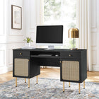 Modway - Chaucer Bureau - Noir-Plateau de clavier extraitoire