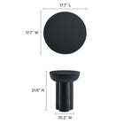 Modway - Caspian Béton rond Table d’appoint - Noir-Revêtement de béton