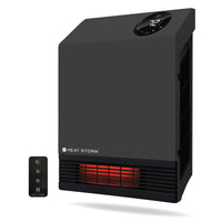 Heat Storm - Radiateur mural 1000 W-Le radiateur infrarouge portable de 1500 watts a le pouvoir de chauffer une petite pièce ou un bureau avec sa puissance calorifique de 5200 BTU, 2 modes de puissance, l'un utilise la pleine puissance de 1500 watts tandis que l'autre n'utilise que 750 watts