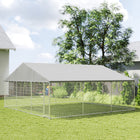 PawHut - chenil pour chien d’extérieur 19,7 pi L x 19,7 pi l x 8,9 pi H avec toit, loquet sécurisé-La grande surface de 387,5 pi² (36 ㎡) offre aux chiens un espace de jeu et de détente généreux 