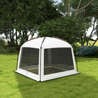 Outsunny - Tente moustiquaire 10 pi L x 10 pi l avec sac de transport et pi lquets de sol, installation facile, convient pour 6 à 8 personnes, blanc-Sac de transport pouvant être porté à l’épaule ou sur le dos pour libérer vos bras  