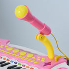 Qaba - Piano jouet pour tout-petits avec tabouret inclus - rose-Le tempo et le volume sont réglables 