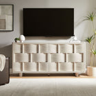 Modway - Foundry Design tissé Armoire de rangement buffet - 71 po - Blanchissage-Loquets magnétiques pour portes