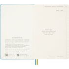 Moleskine - 2025-2026 Peanuts Charlie & Lucy Edition Limitée 18 mois couverture rigide agenda semainier - 5 po x 8.25 po - bleu récif-Pages De Garde Et Pochette Arrière Personnalisées