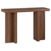 Hudson&Canal - Console Dimitra 42" L - Noyer satiné-Un design transitionnel moderne pour votre entrée, votre salon, votre bureau et plus encore