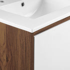 Modway - Transmit 48" Vanité de salle de bain murale - Blanc noyer-Conception murale