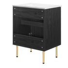 Modway - Chaucer 24" Vanette de salle de bain - Noir Blanc-Assemblée requise