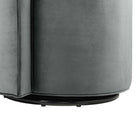 Modway - Della Performance Velvet Tissu Chaise pivotante - Gris-8