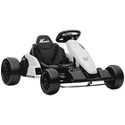 Qaba - Kart électrique pour enfants 24V avec double moteurs 150W - blanc-Puissants doubles moteurs offrant une accélération palpitante pour une véritable expérience de course 