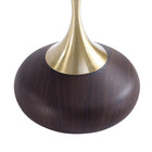 Manhattan Comfort - Lot de 2 tables d’appoint Patchin 40 cm modernes - Marron et doré-Le diamètre du plateau mesure 15,75 pouces