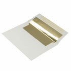 JAM Paper - Enveloppes d'invitation A7 doublées d'aluminium - 5,25 x 7,25 - écru avec feuille d'or - Paquet de 25-Couleur : écru avec doublure en feuille d'or / La feuille donne à l'enveloppe une brillance naturelle