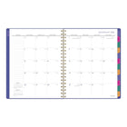 AT-A-GLANCE - Agenda scolaire hebdomadaire/mensuel Badge géo 2026-2027 - 11 po H x 8 1/2 po l - Violet - bilingue-Couverture en poly durable avec des accents métalliques