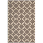 Modway - Cerelia Treillis marocains intérieurs et extérieurs Tapis de 5 pi l x 8 pi L - Beige clair et beige foncé-Tapis à treillis marocain