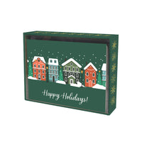 Pierre Belvedere -  Cartes de Noël - Petit Village - Anglais - Paquet de 20-Cartes et enveloppes de haute qualité pour la saison des fêtes