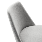 Modway - Lippa Salle à manger pivotante Rembourré Fauteuil d’appoint - Noir Gris clair-9