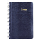 Blueline - 2027 Agenda quotidien avec reliure spirale et couverture souple à texture imitation lézard – 8 po x 5 po – Noir – Bilingue-Horaire de rendez-vous de 7 h a.m. à 7 h 30 p.m., à intervalles de 30 minutes pour la semaine complète